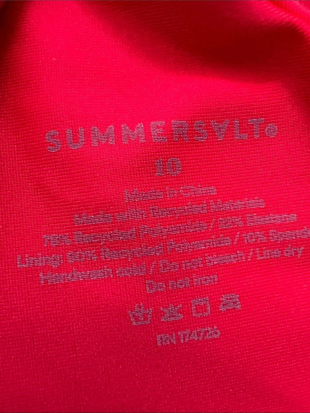 Summersalt Lava Red One-Shoulder One Piece Swimsuit NWOT - Picture 5 of 6